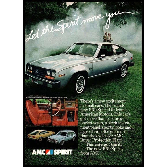 1978 AMC American Motors Spirit Hatchback Vintage Print Ad Mist Eery Fog Photo - Picture 1 of 1